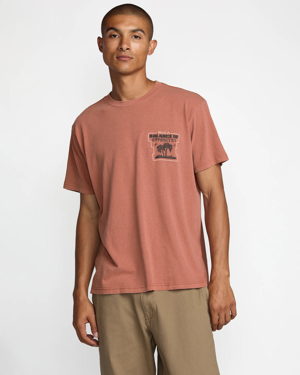 RVCA After Hours SS in Dusty Red
