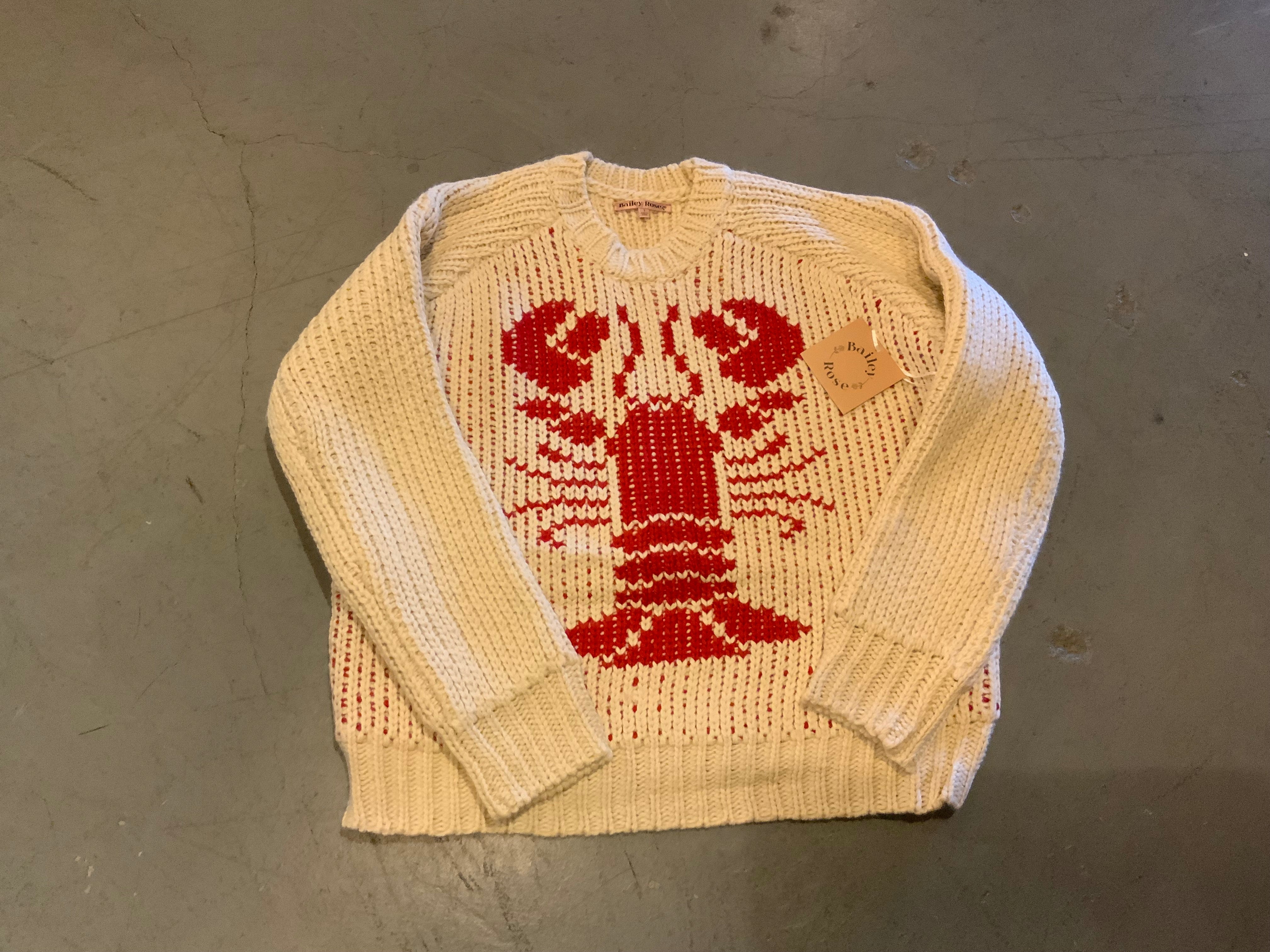 Bailey Rose Lobster Heavy Knit Sweater