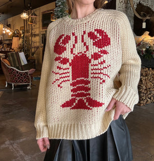 Bailey Rose Lobster Heavy Knit Sweater