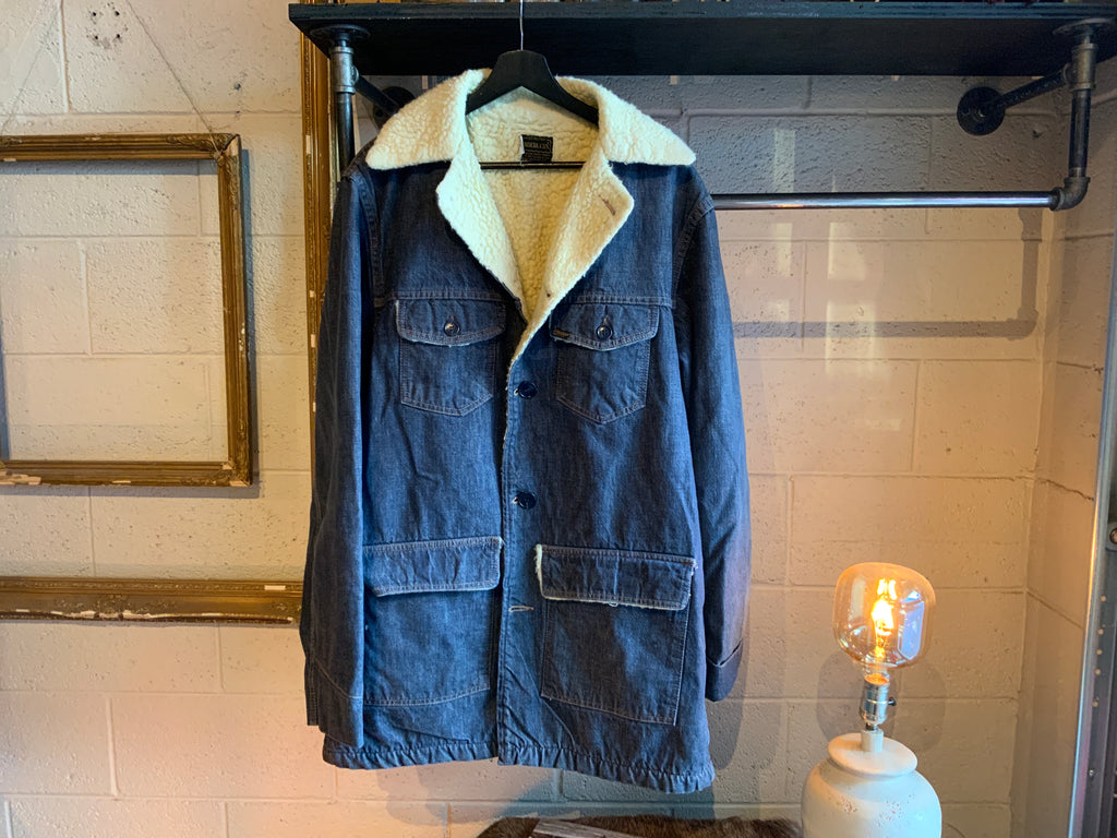 Oklahoma Roebucks Shearling & Denim Coat