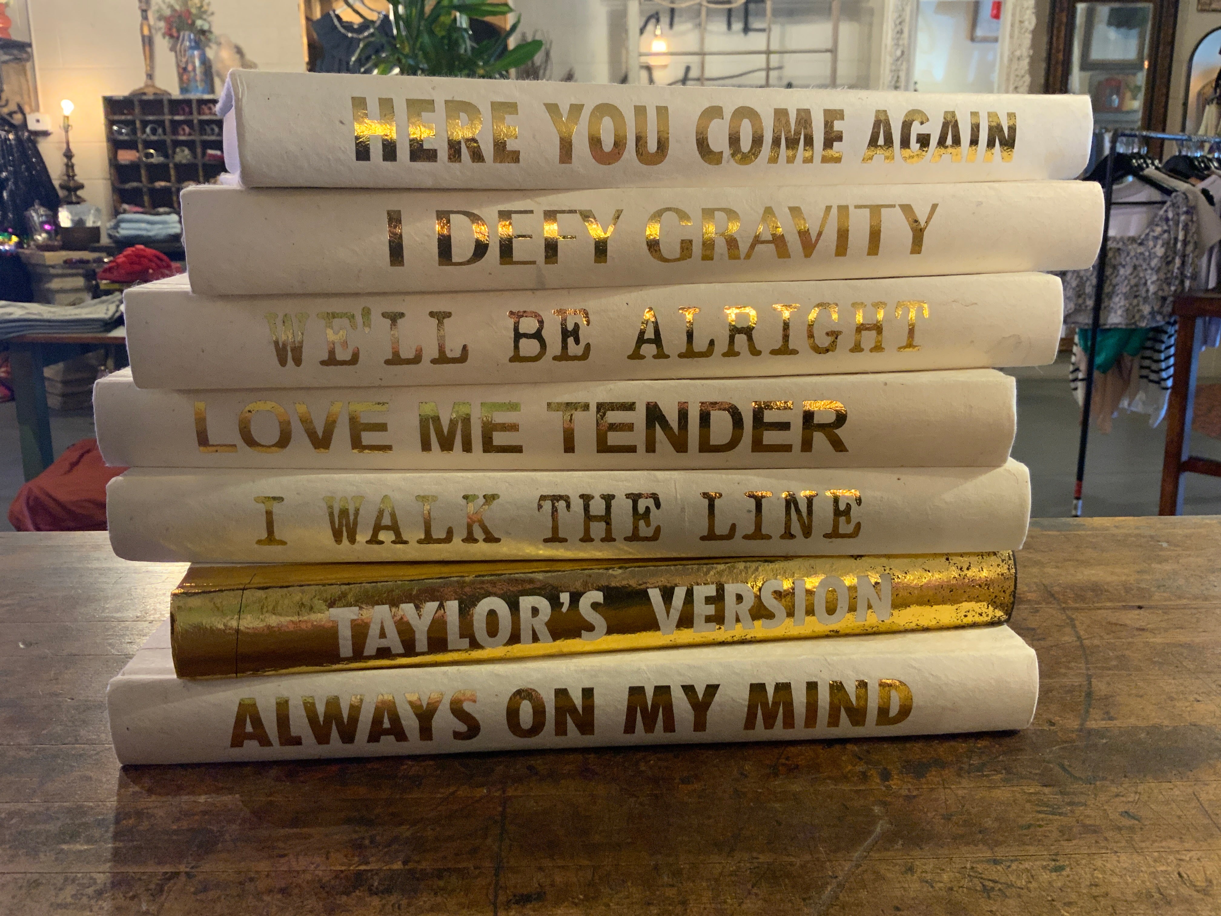 Gold Lettered Lyric Table Journal - Artist Silhouette