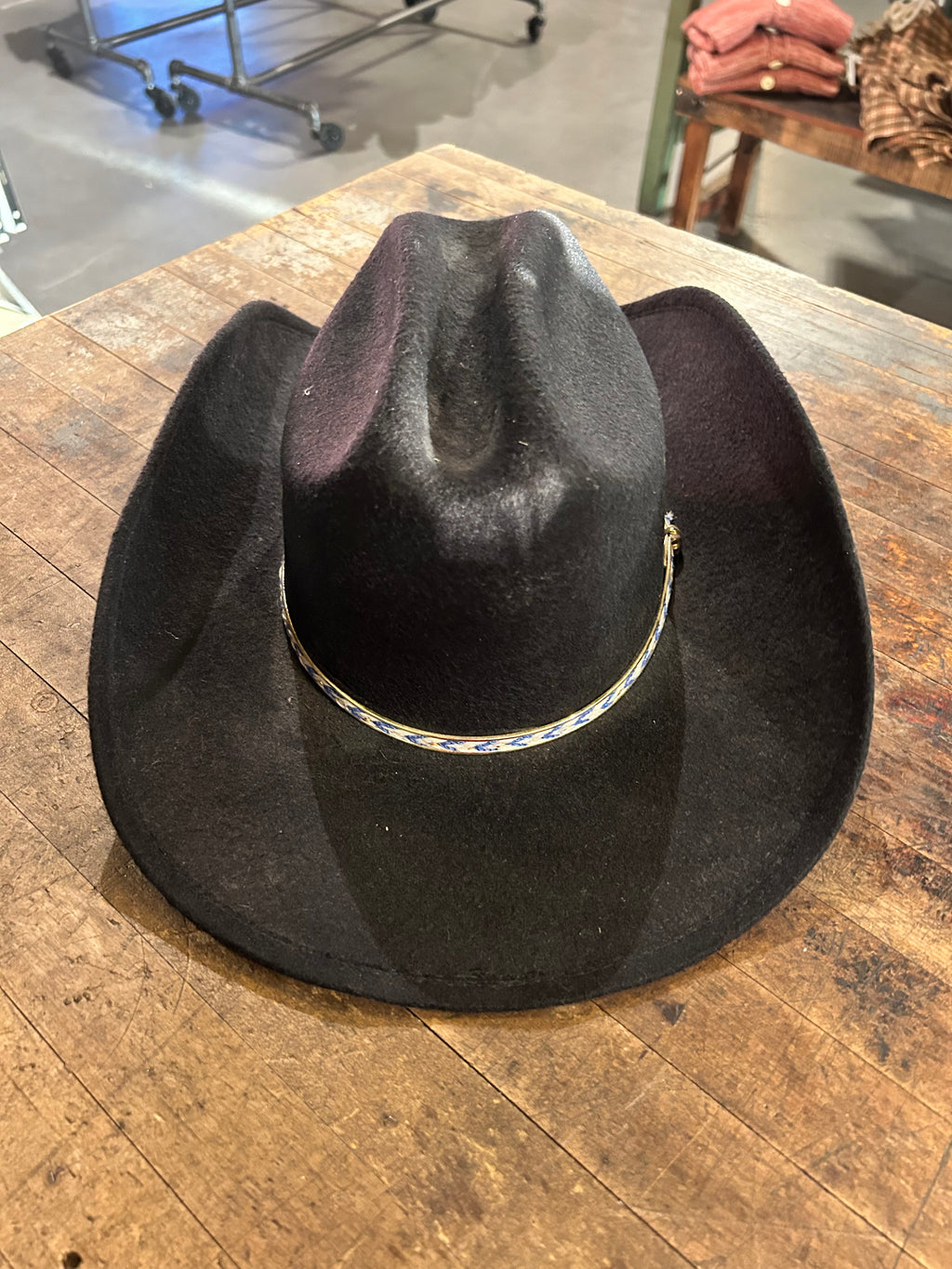 Vintage Black Western Express Hat Size 7 1/4