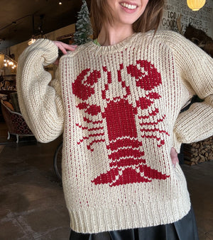 Bailey Rose Lobster Heavy Knit Sweater