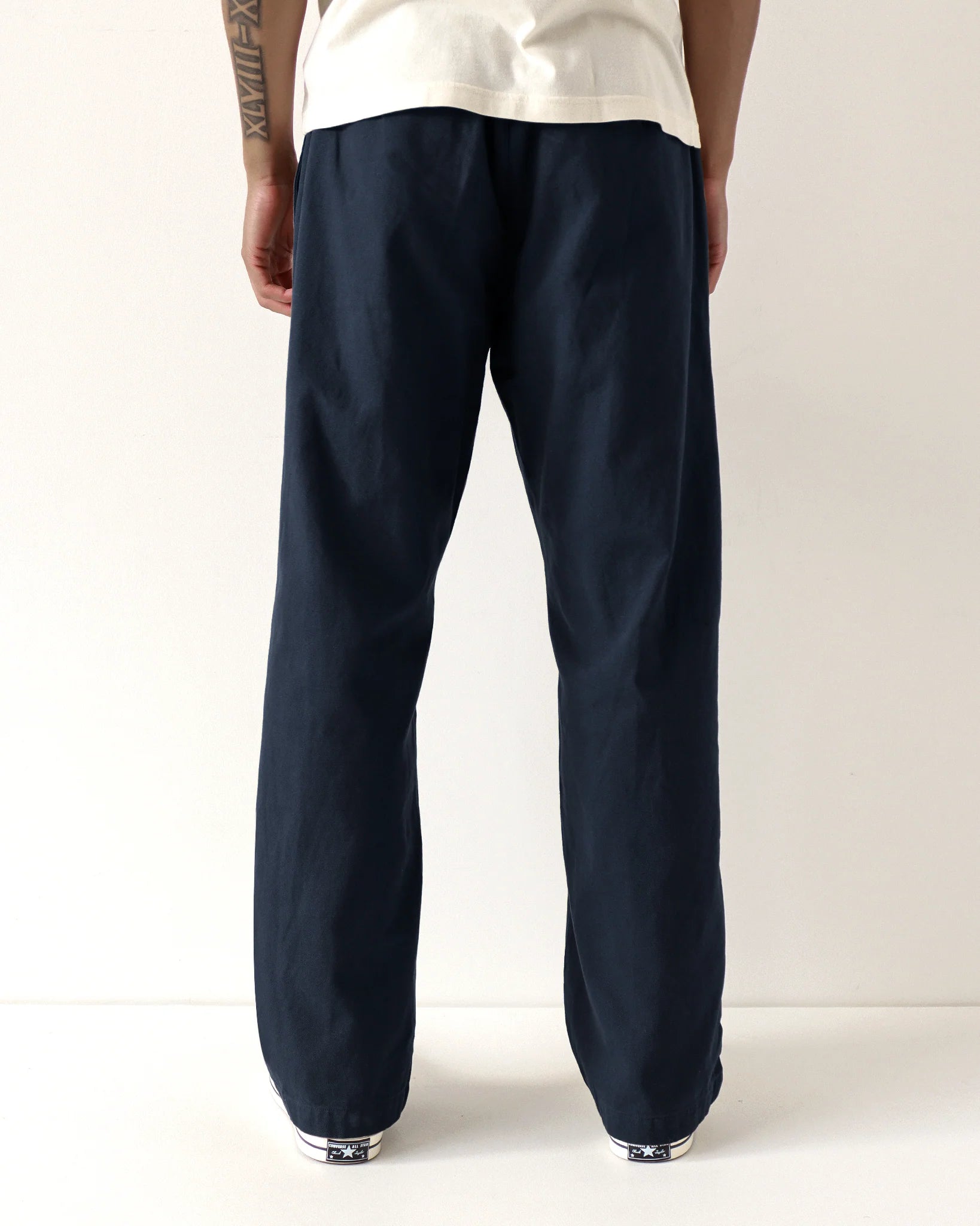 Far Afield House Trouser - Navy Panama Twill