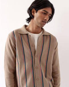 Far Afield Zigger Cardigan - Cornfield Stripe