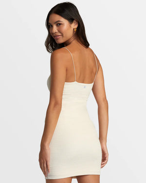 RVCA Fey Scrunch Dress - Latte