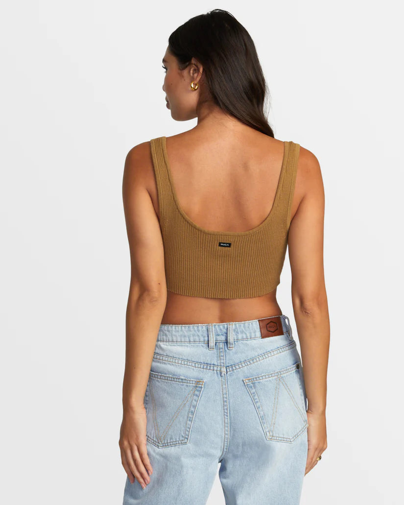 RVCA Roundabout Sweater Tank- Ermine