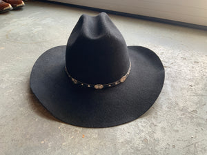 Vintage Western Hat w/Silver Details - 7 1/2