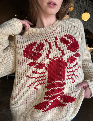 Bailey Rose Lobster Heavy Knit Sweater