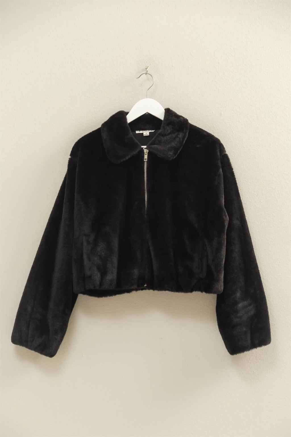 HYFVE Faux Fur Zip Up Jacket With Plush Collar