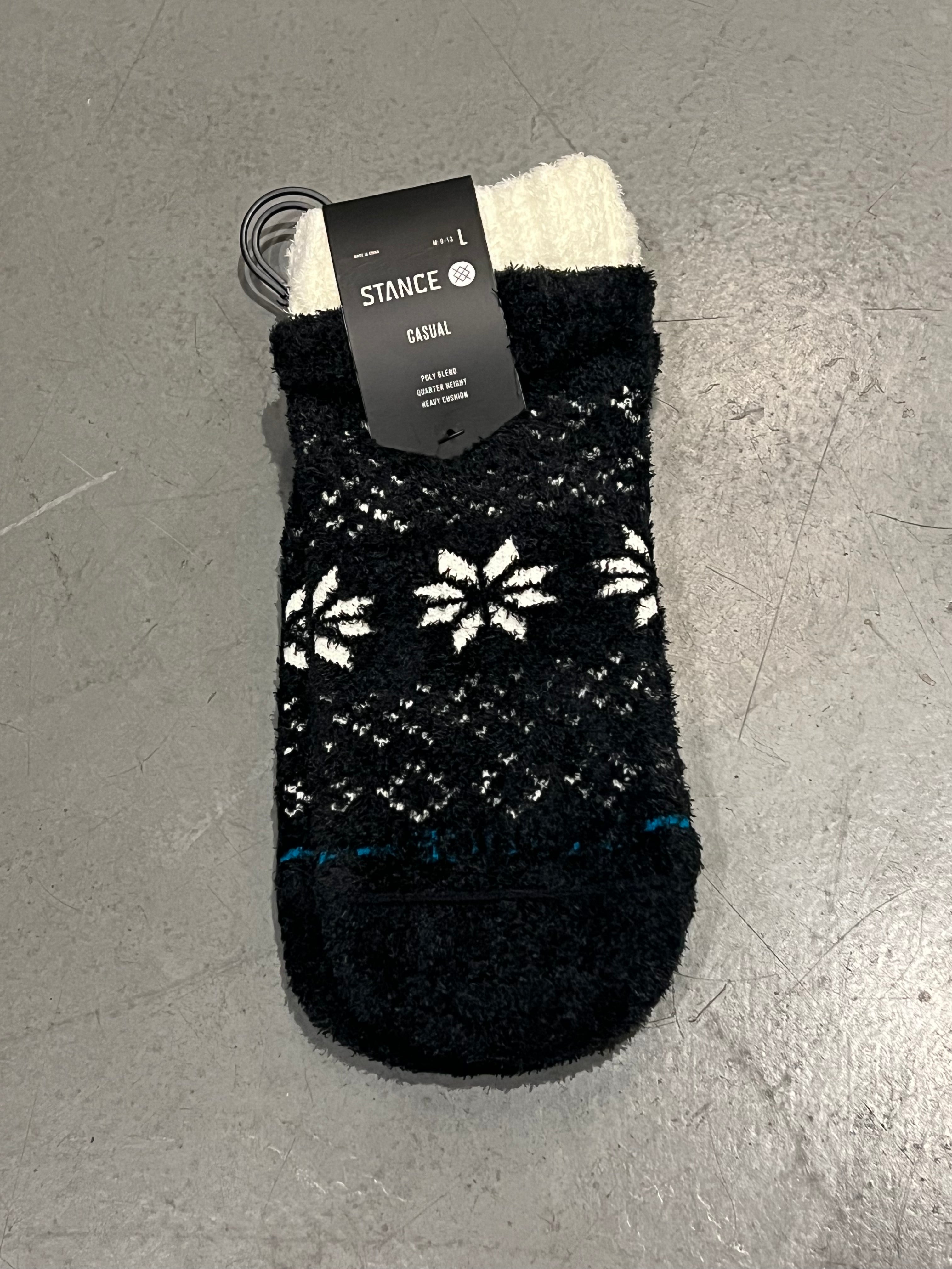 STANCE Snowflake Cozy Slipper Sock - Black