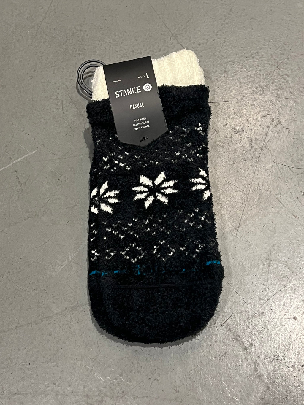 STANCE Snowflake Cozy Slipper Sock - Black