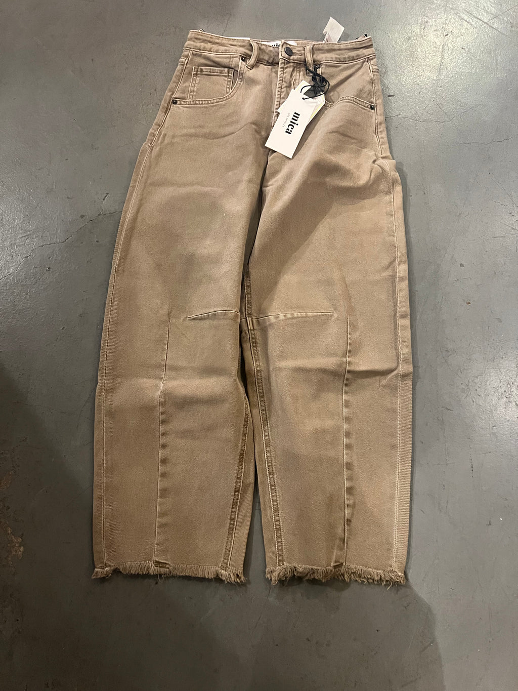 MICA Cropped Bronze Barrel Leg Jean