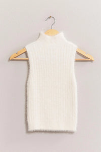 Fuzzy & Fitted High Neck Top