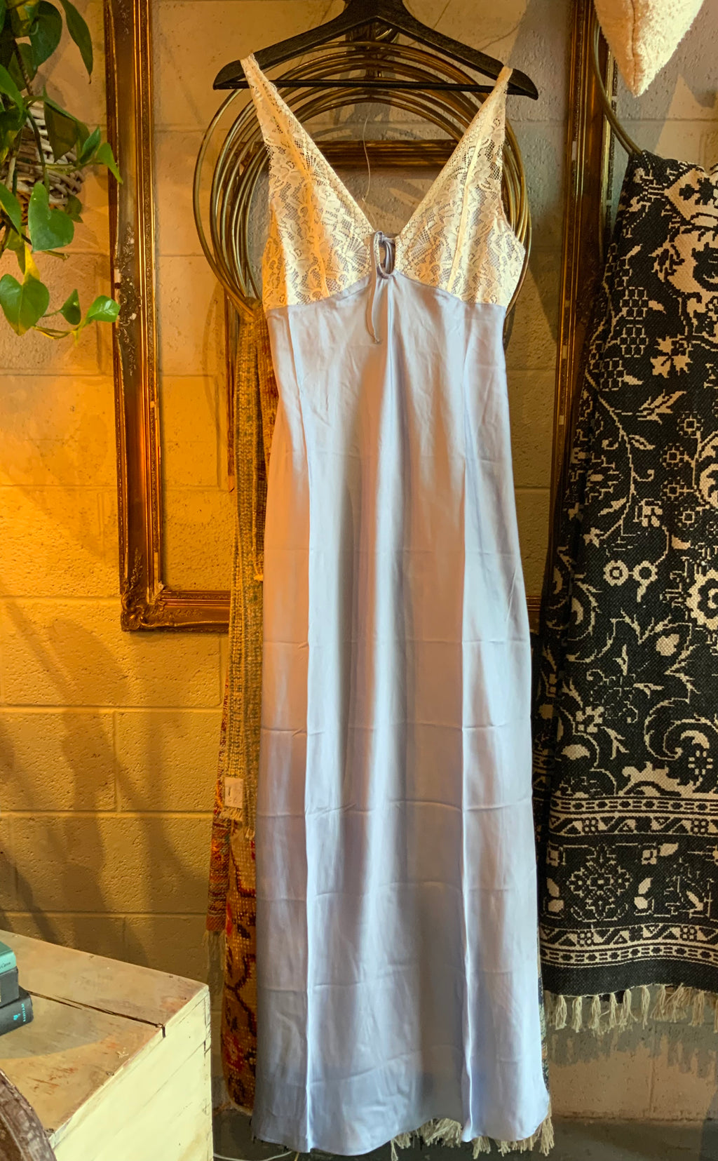 Free People Country Side Maxi Slip- Purple Sleet Combo