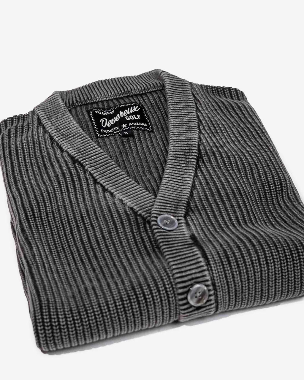 Devereux Fisherman Cardigan in Coal
