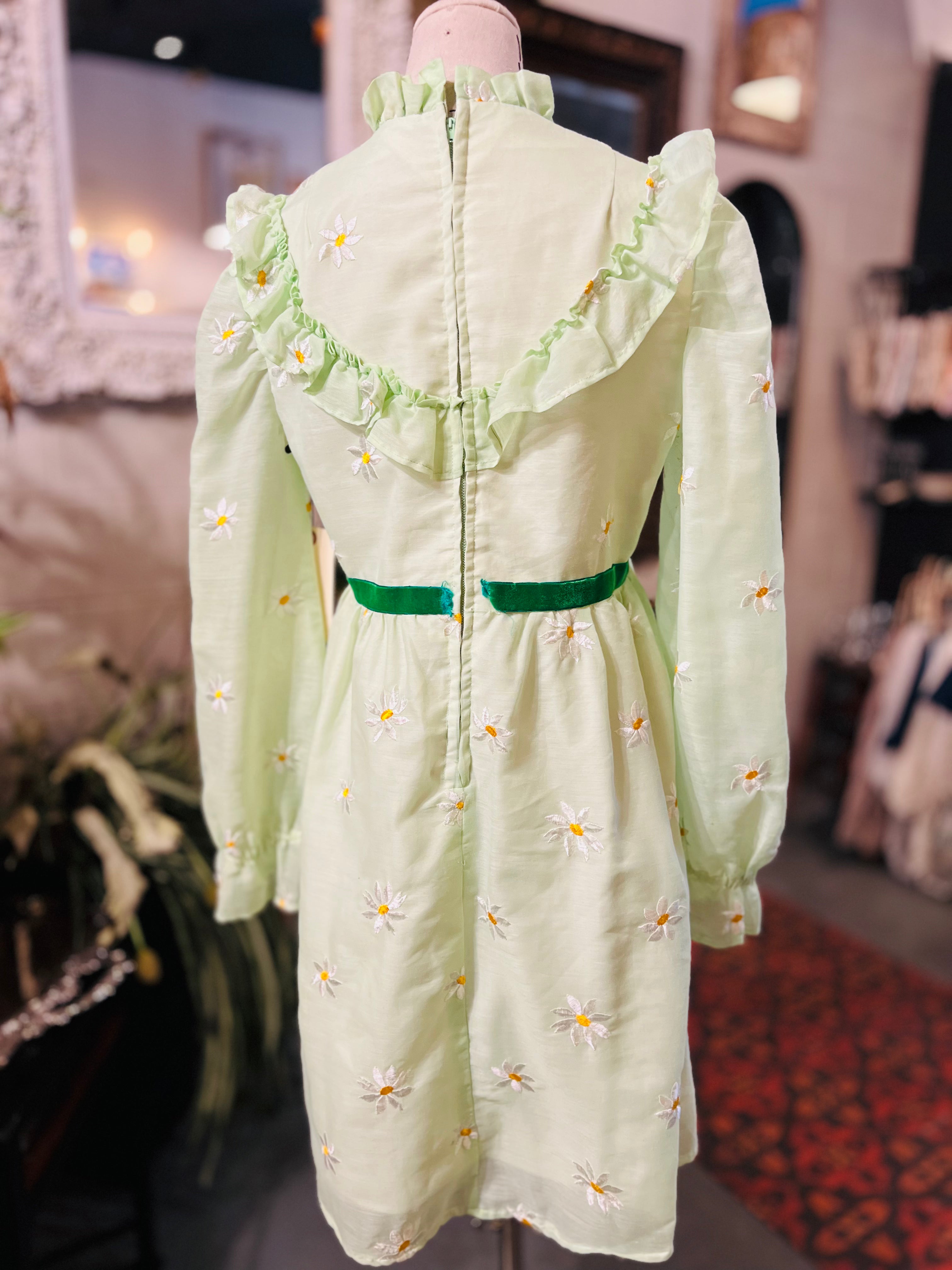 short pinafore dress Pinafore mini dress with velvet collar