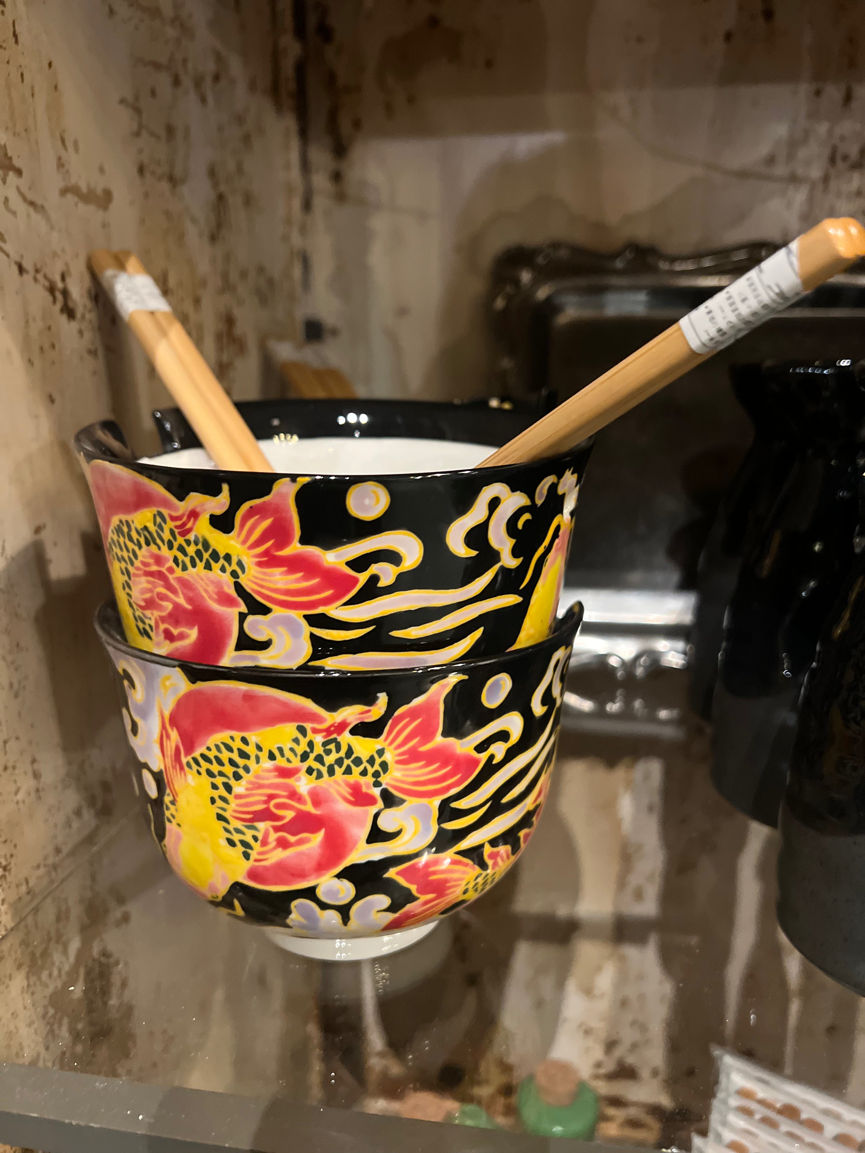 Chinese Noodle Bowls w/ Chopsticks