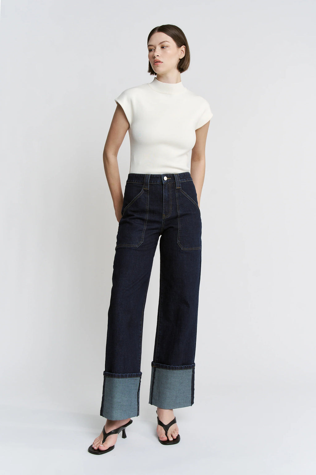 Mica Super High Wide Leg Cuffed