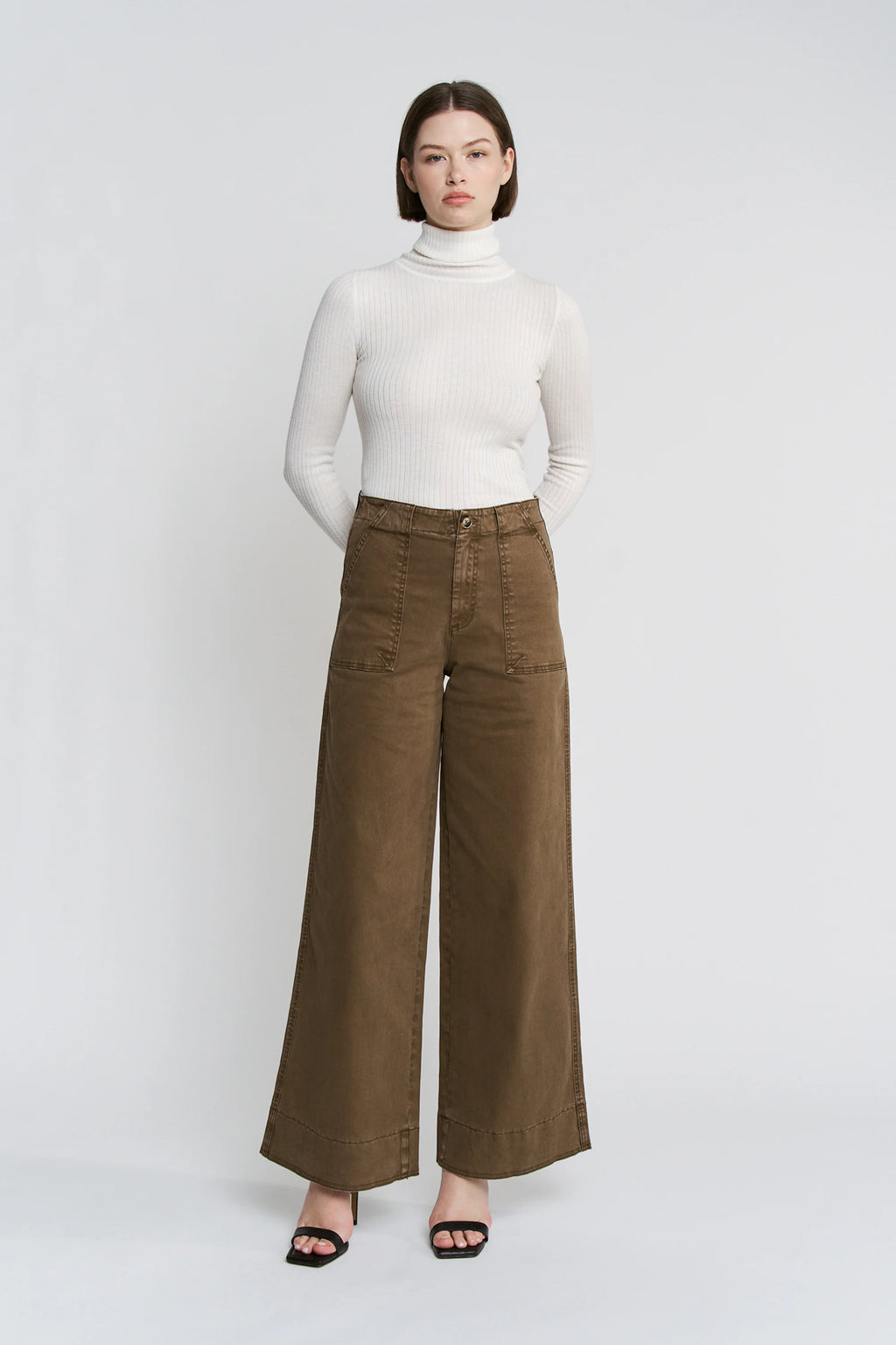 Super High Rise Chino Pant - Chocolate