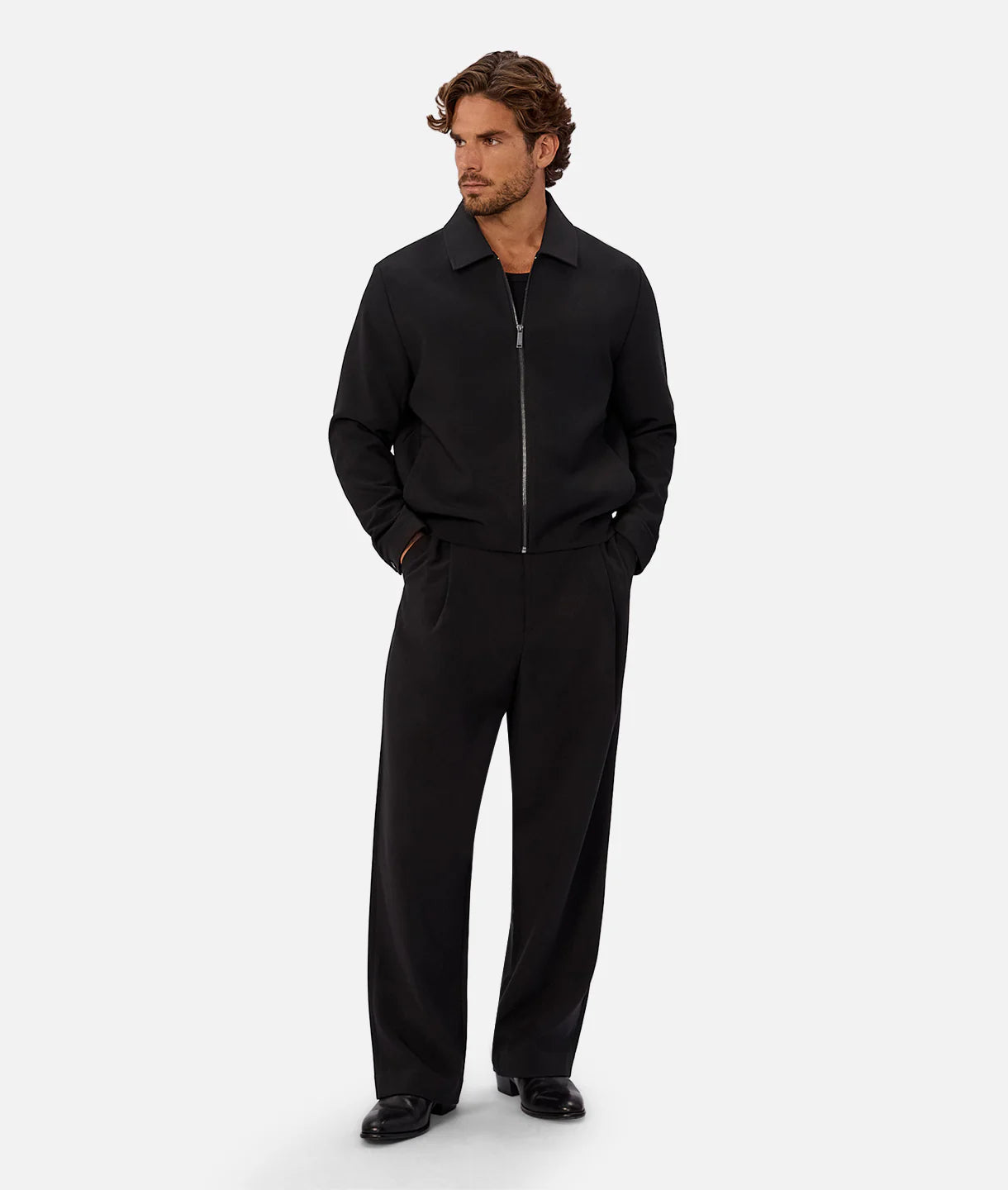 Industrie Lusso Bomber Jacket in Black