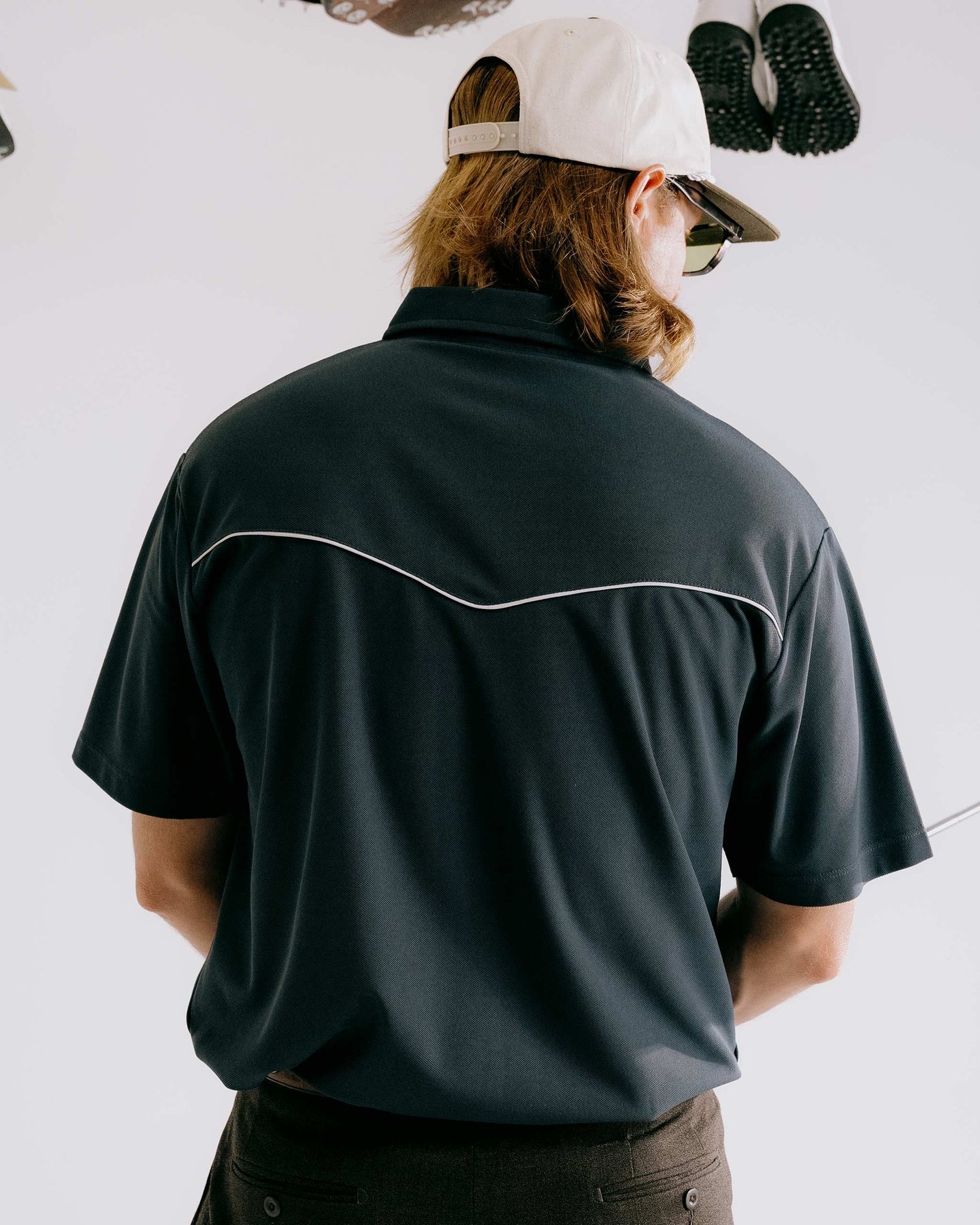 Devereux Western Polo in Deep Blue