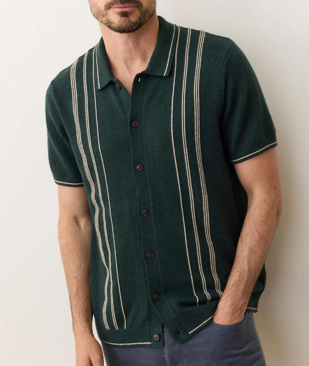 Marine Layer Berry Sweater Button Down