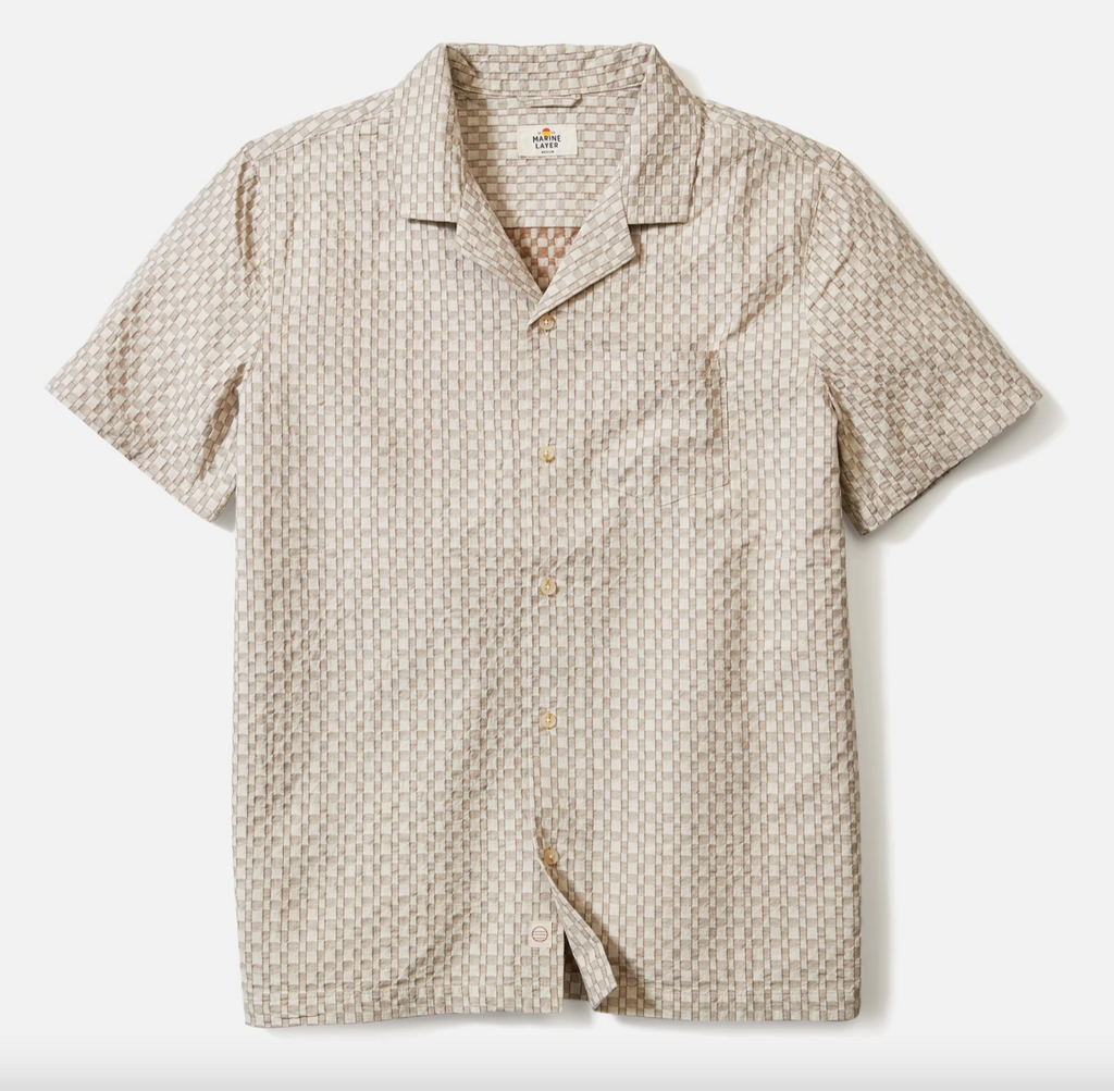 Marine Layer Landon Checkered Resort Shirt