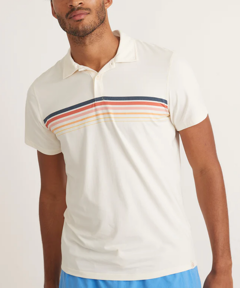 Marine Layer-Sport Chest Stripe Recycled Polo