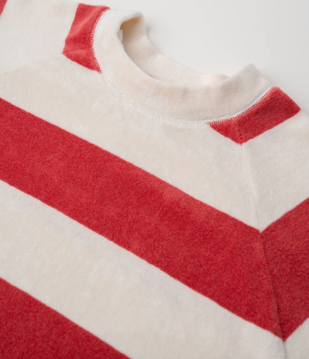 La Paz Cunha Striped Spiced Coral Towel Sweatshirt