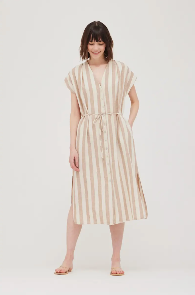 Grade & Gather Thick Stripe Midi Dress