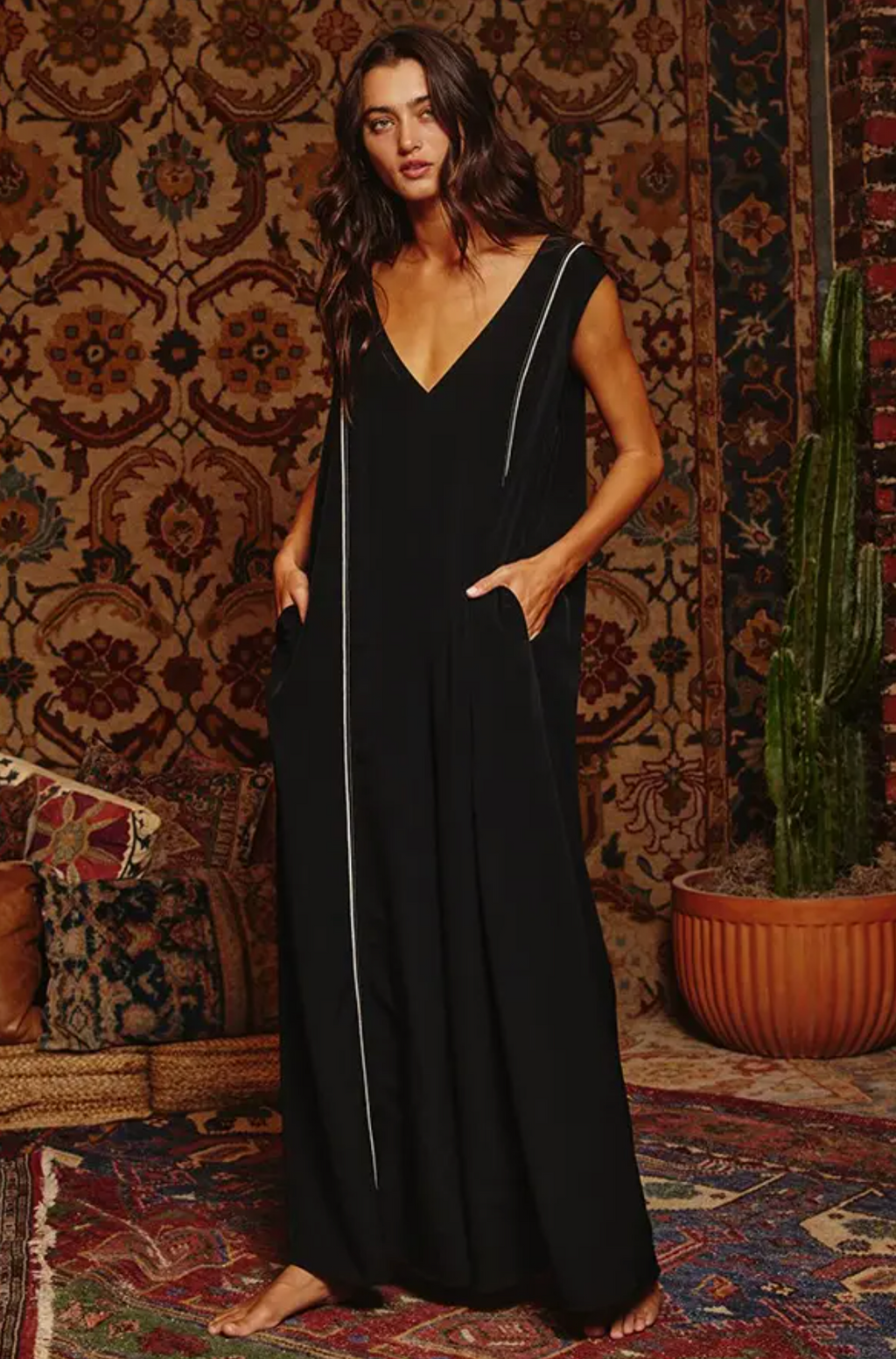 Bucketlist Black Wide Leg Jumper