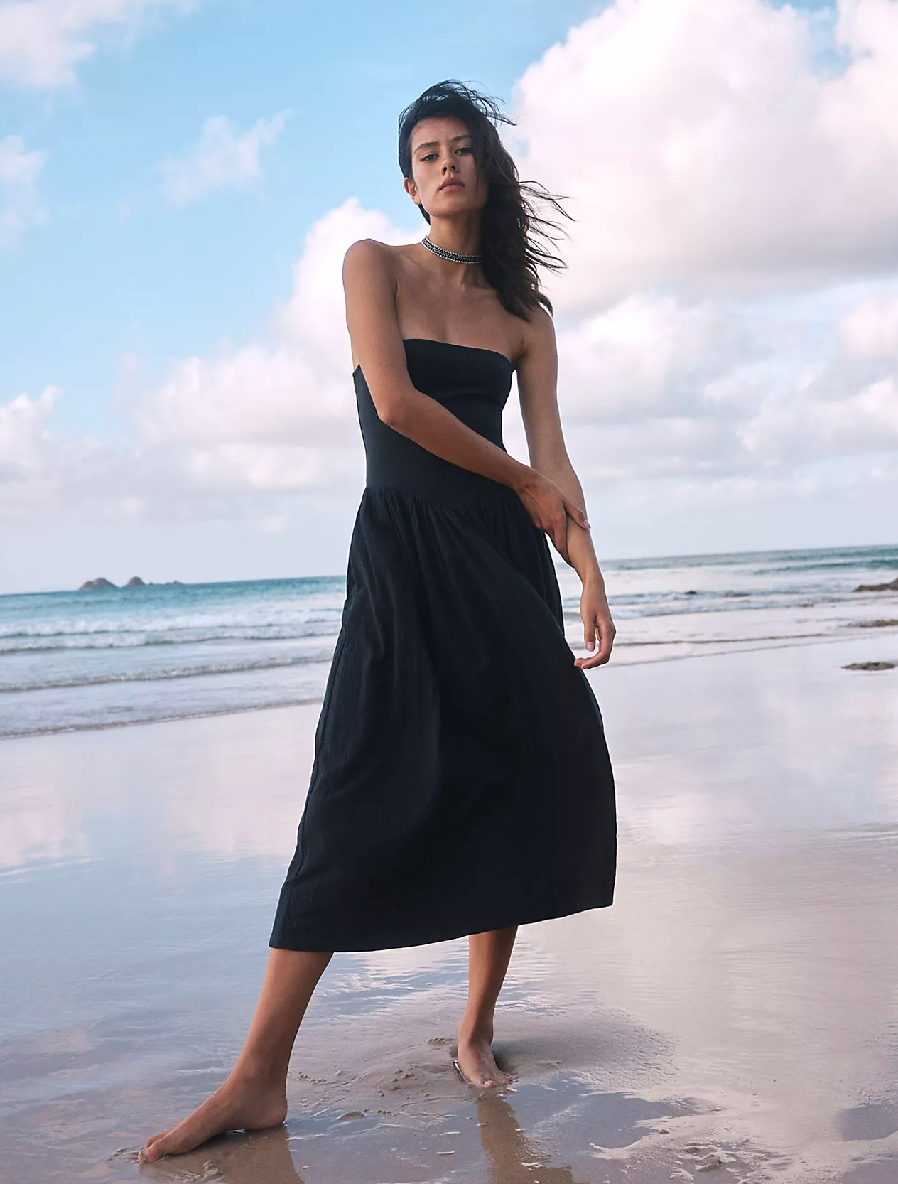 Free People Onda Tube Midi Dress- Black Free People Onda Tube Midi Dress- Black