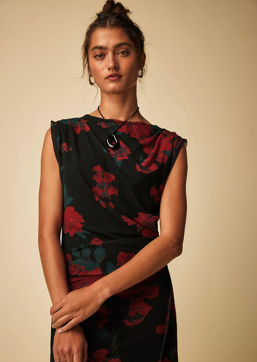 Free People Carmel Midi Dress- Midnight Combo The Good Wolf Lifestyle Co Free People Carmel Midi Dress- Midnight Combo The Good Wolf Lifestyle Co