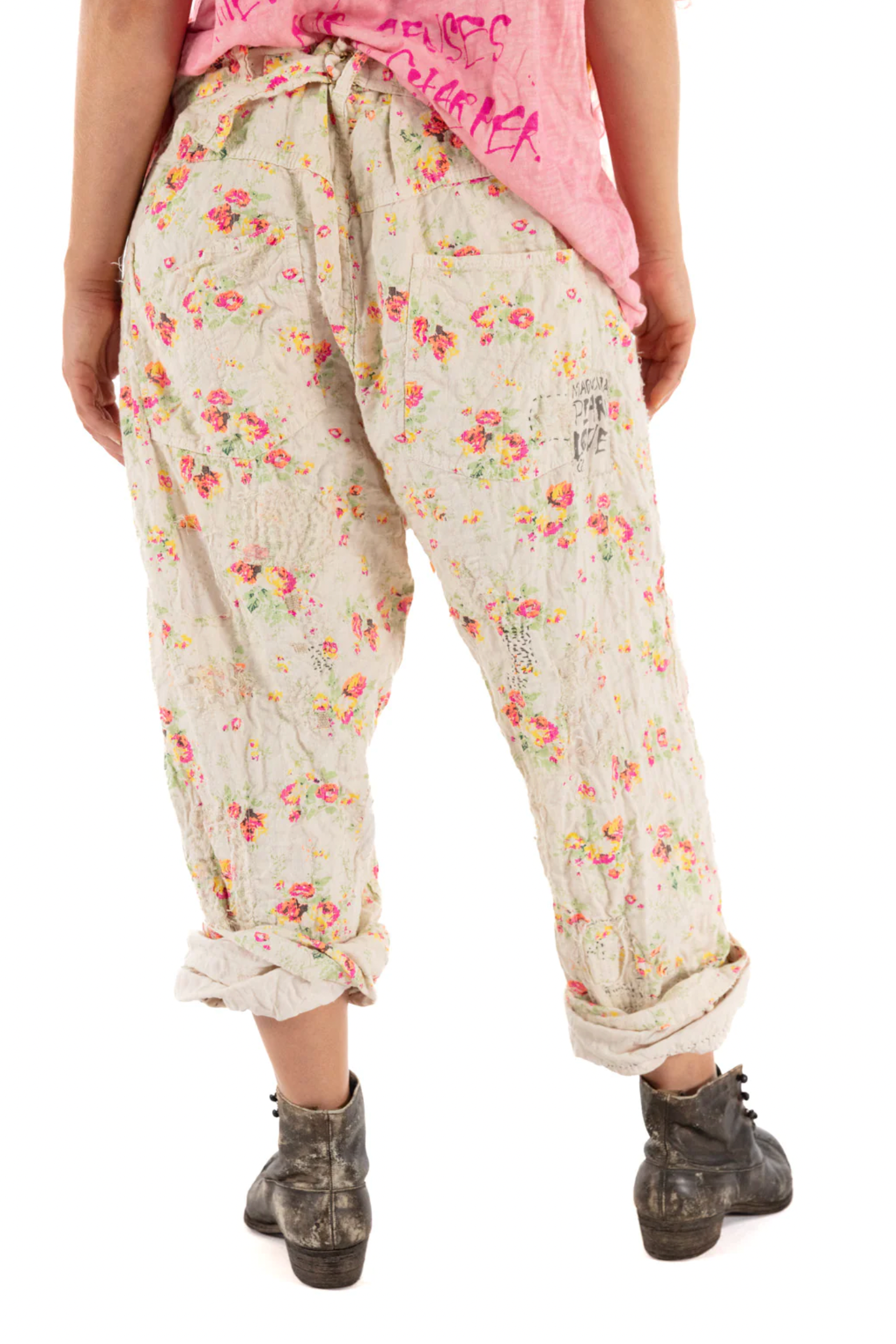 Magnolia Pearl Cotton Linen Miner Pant- Circus Rose