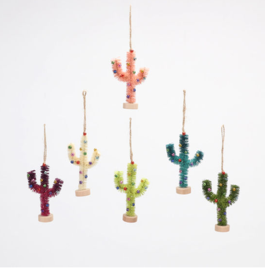 Sisal Cactus Holiday Ornament