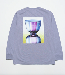 FAR AFIELD Long Sleeved Cuffed T-shirt-Silver/Blue