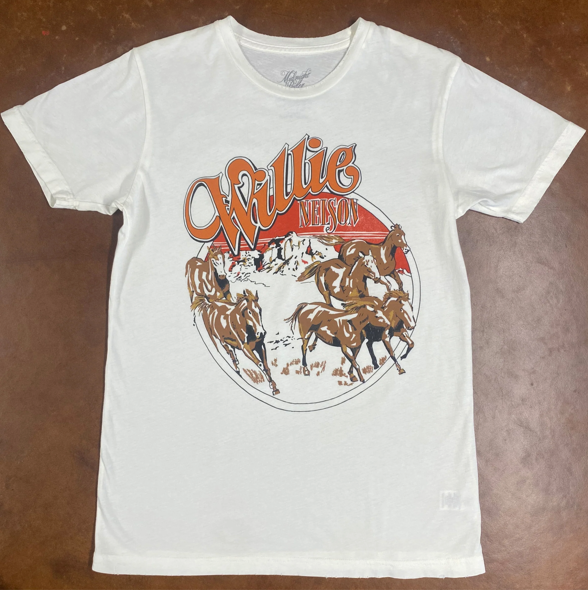 Midnight Rider Willie Nelson Wild Horses T-Shirt