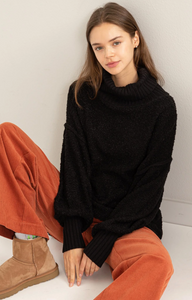 Turtleneck Oversized Long Sweater