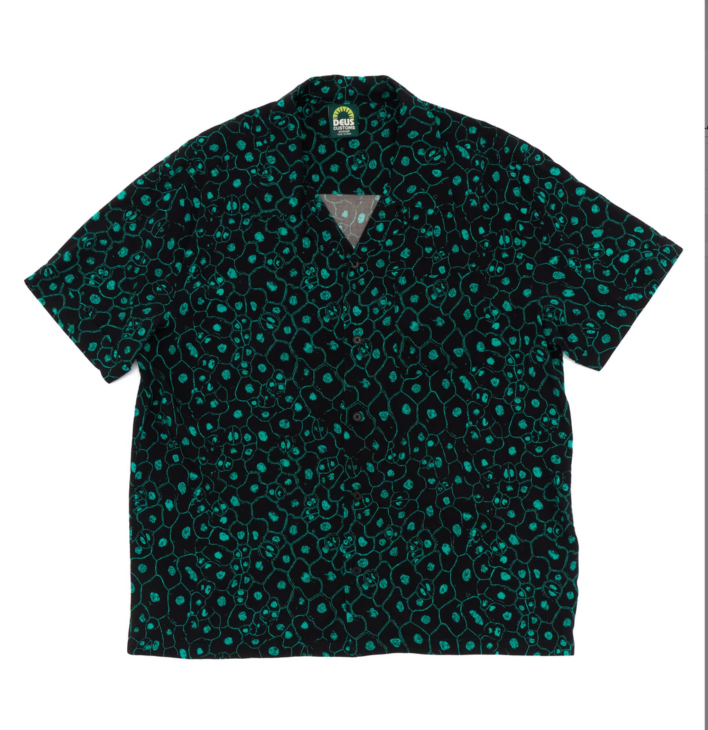 Deus Ex Machina Plant Cell Shirt in Biscay Green