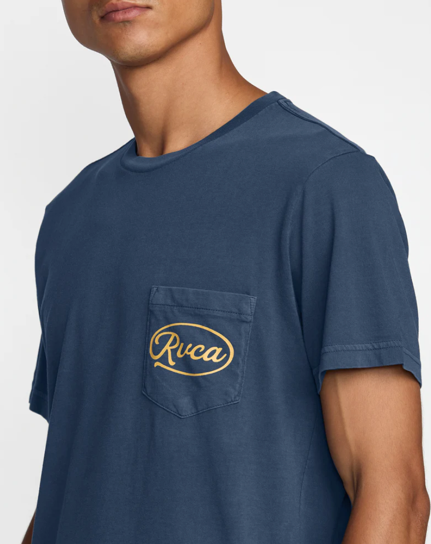 RVCA Contact Stipes Pocket SS Tee