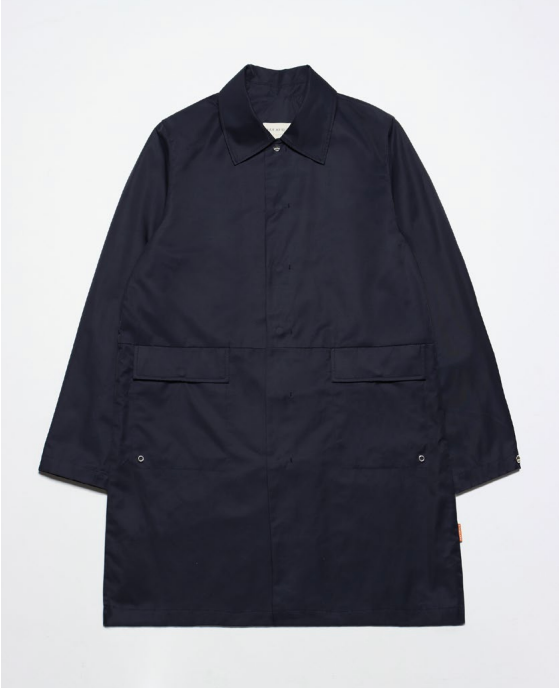 Far Afield Bell Mac Coat in Navy