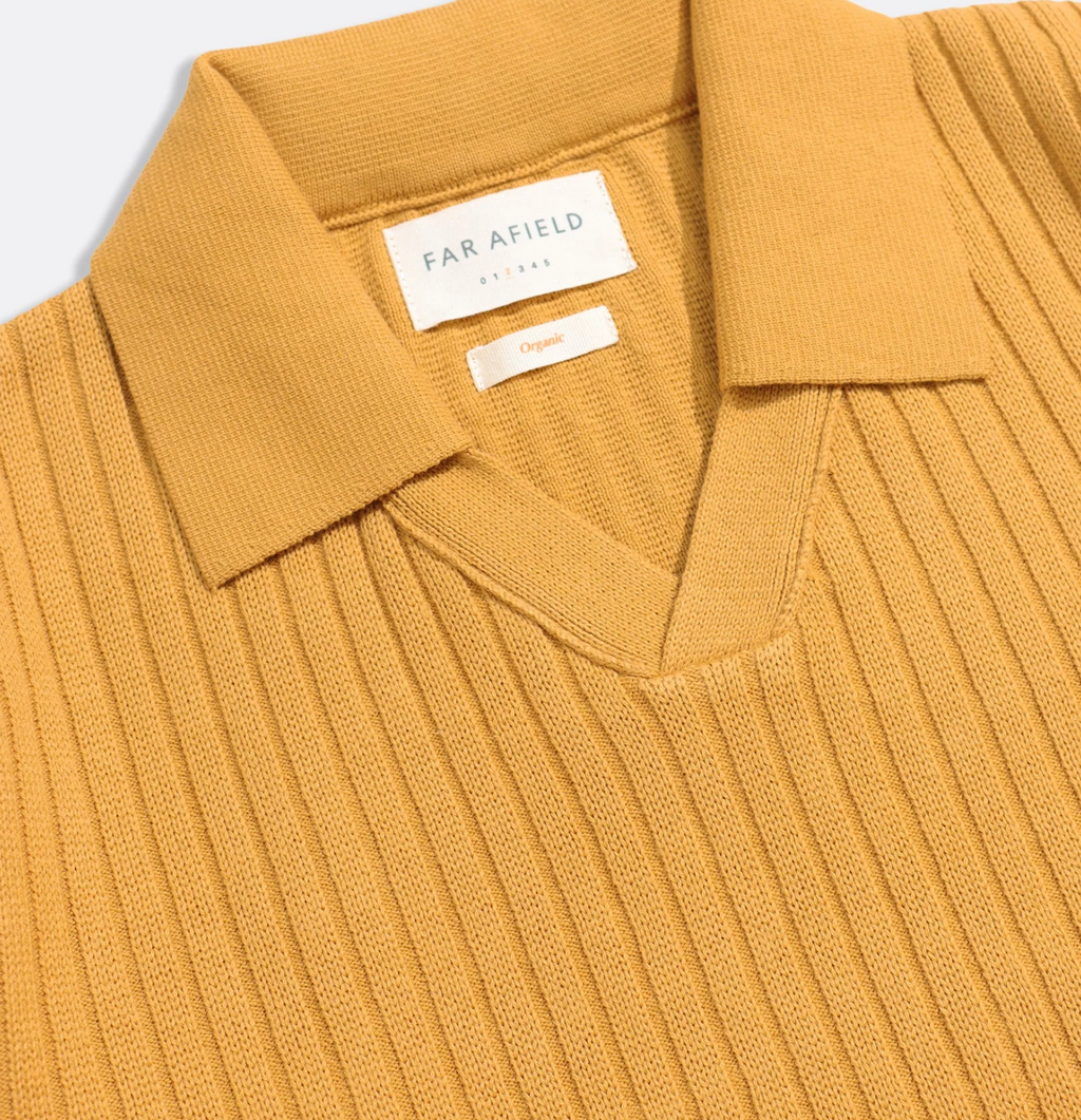 Far Afield Clifford Knitted Polo - Yellow