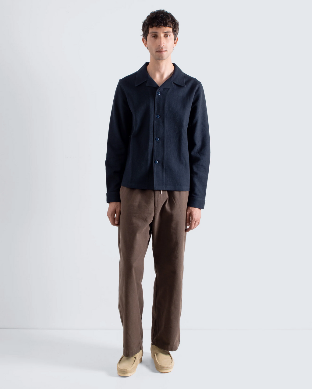 Far Afield Veloso Waffle Shirt - Navy