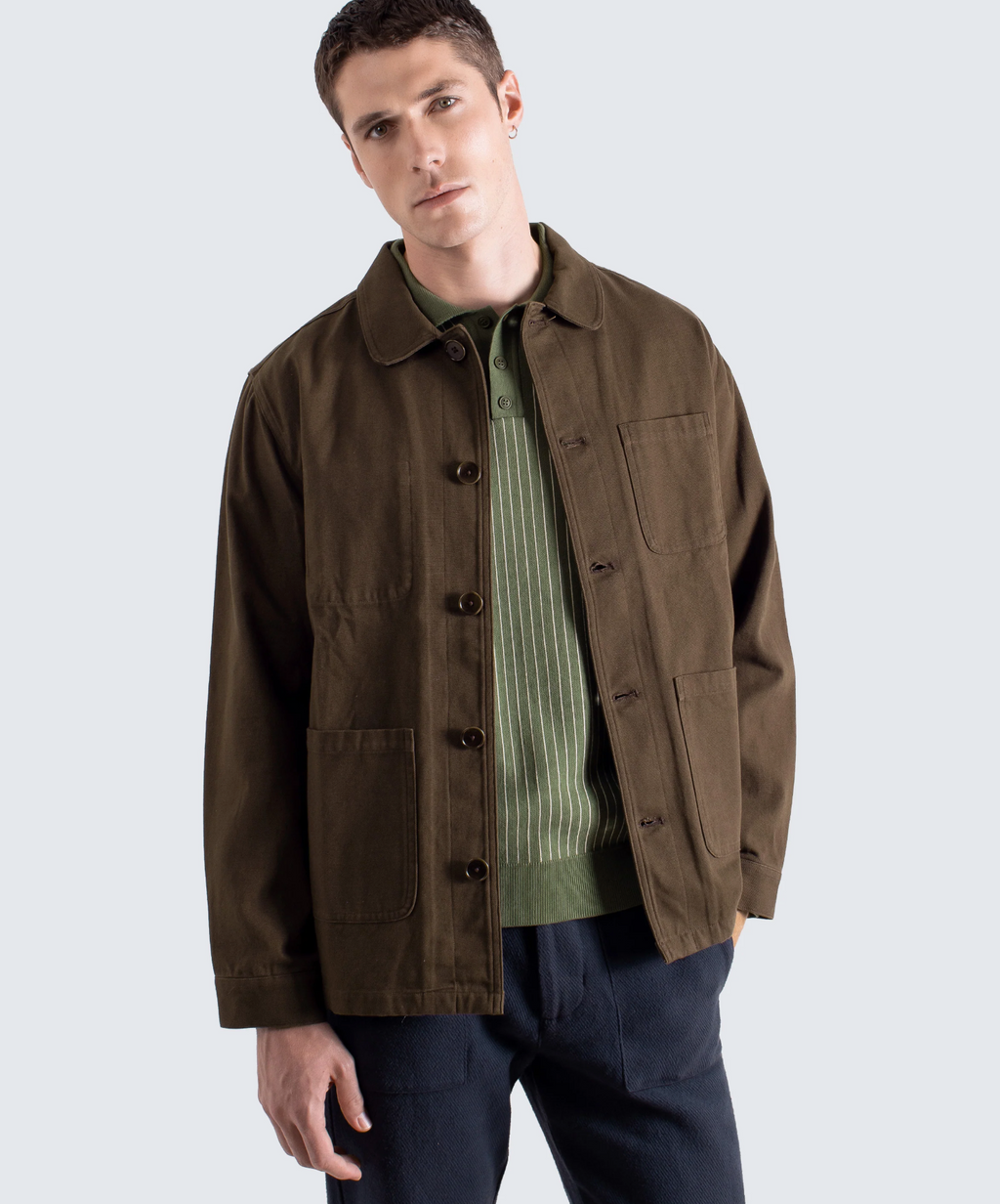 Far Afield Station Jacket - Brown Panama Twill