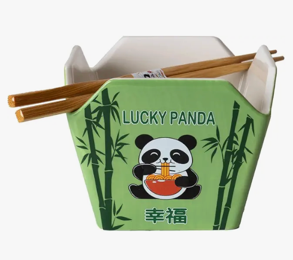 Chinese Takeout Bowl w/ Chopsticks
