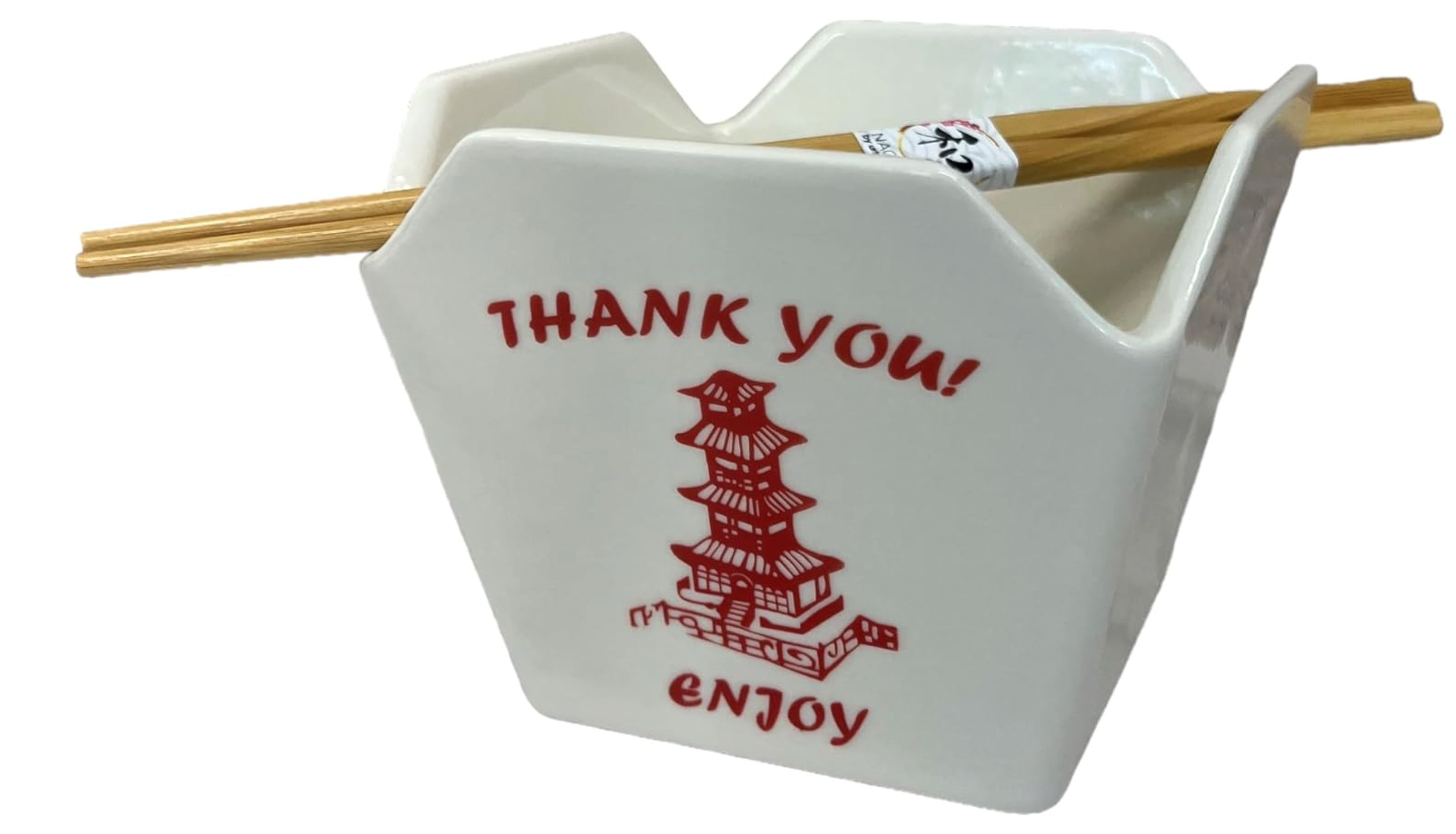 Chinese Takeout Bowl w/ Chopsticks
