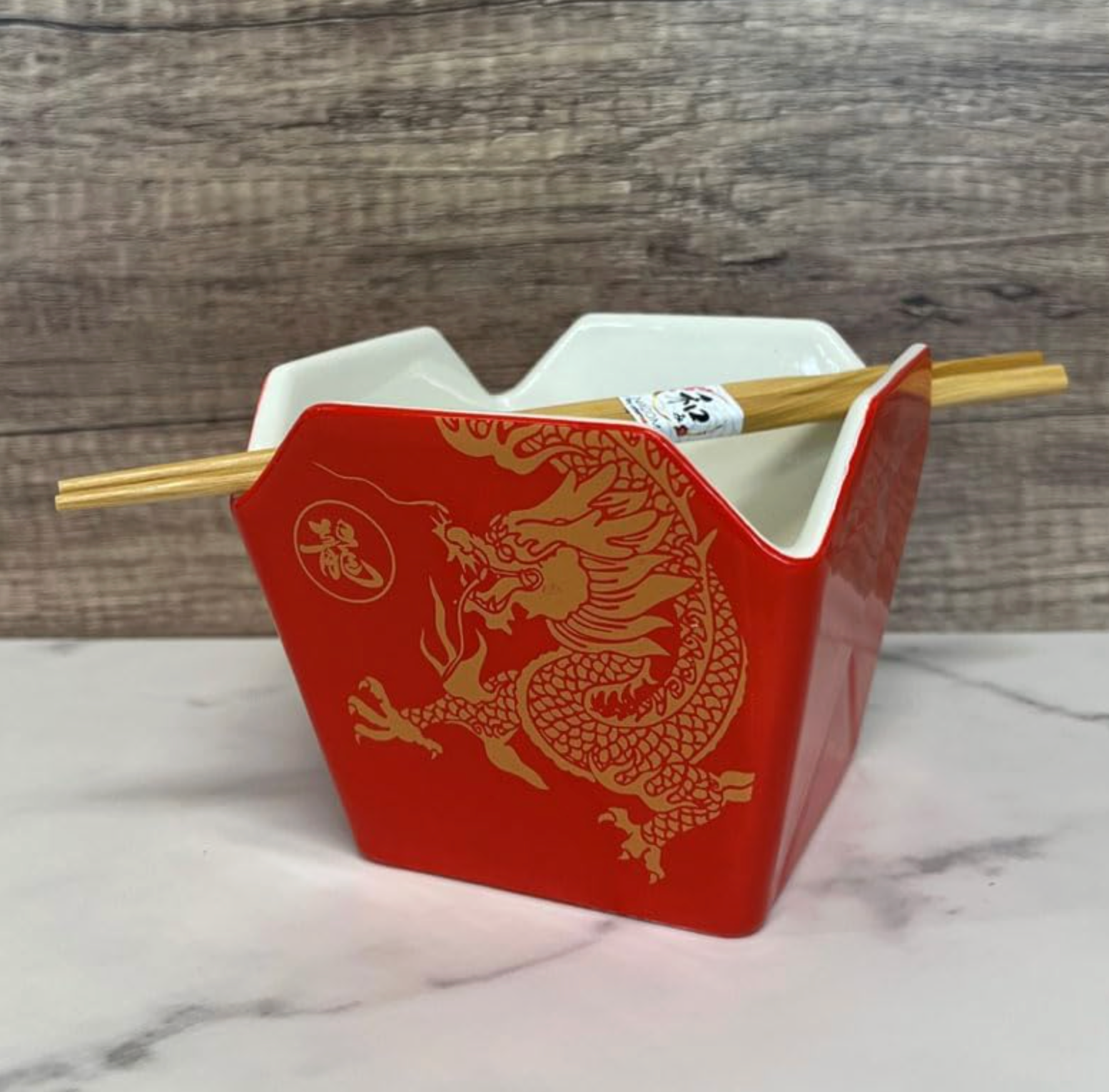 Chinese Takeout Bowl w/ Chopsticks