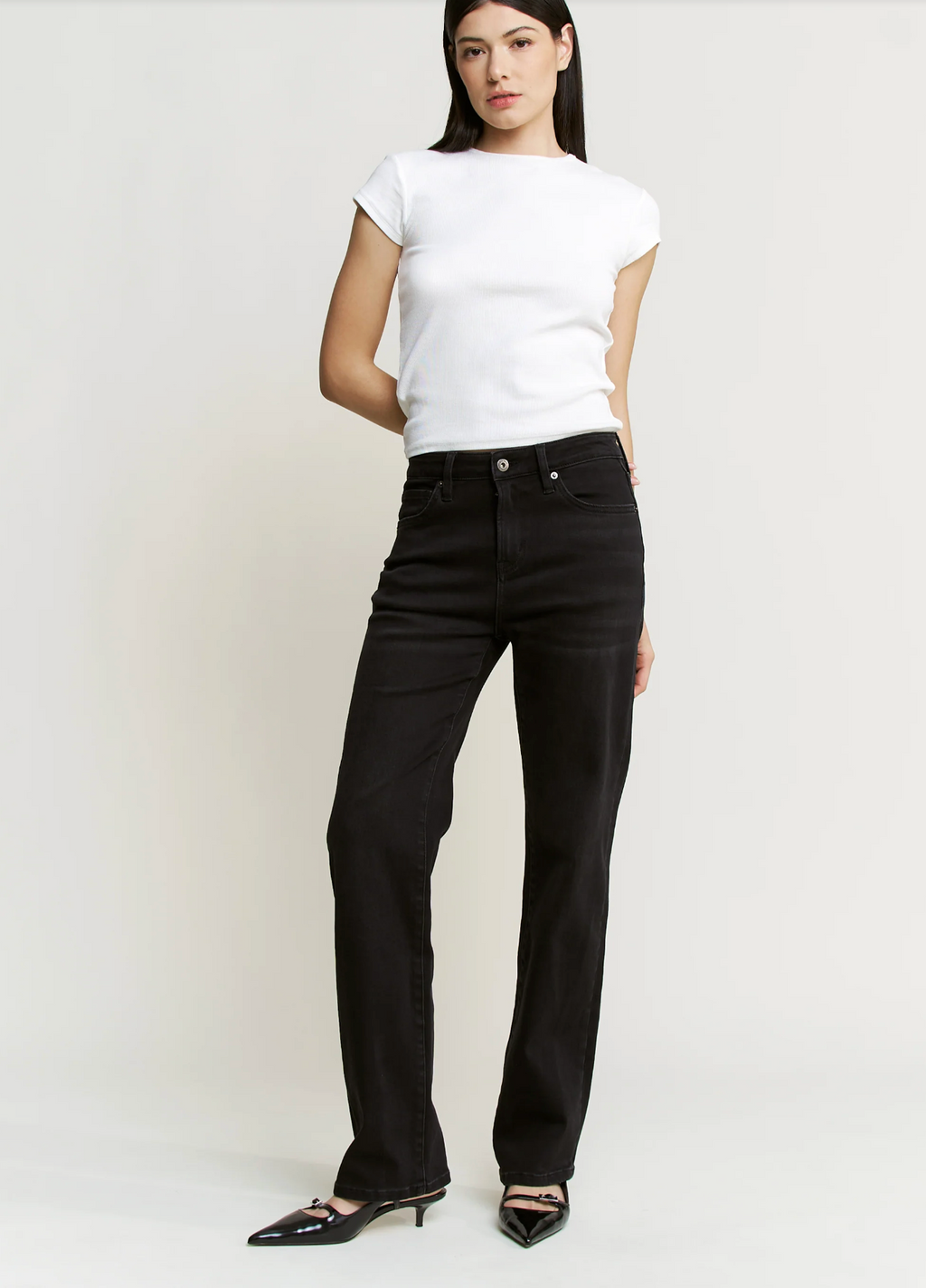MICA High Rise Straight Leg - Moon Black