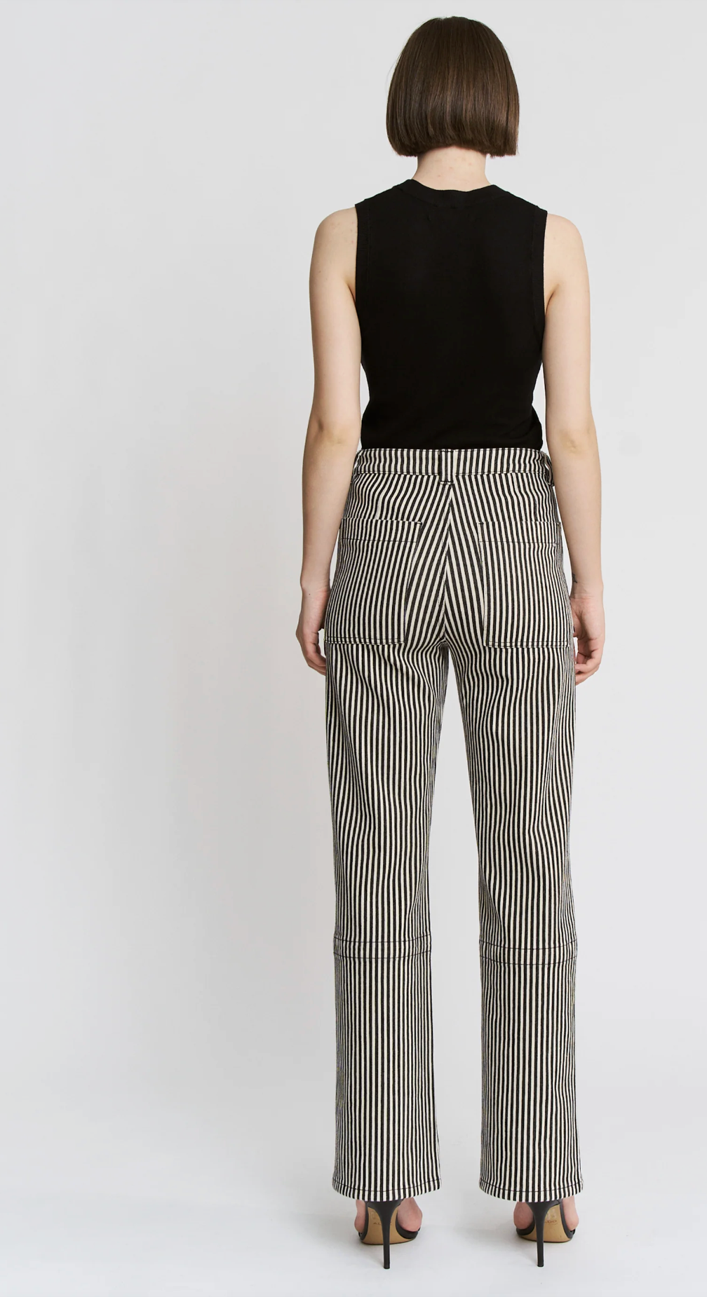 MICA Loose Fit Striped Straight Leg Jean
